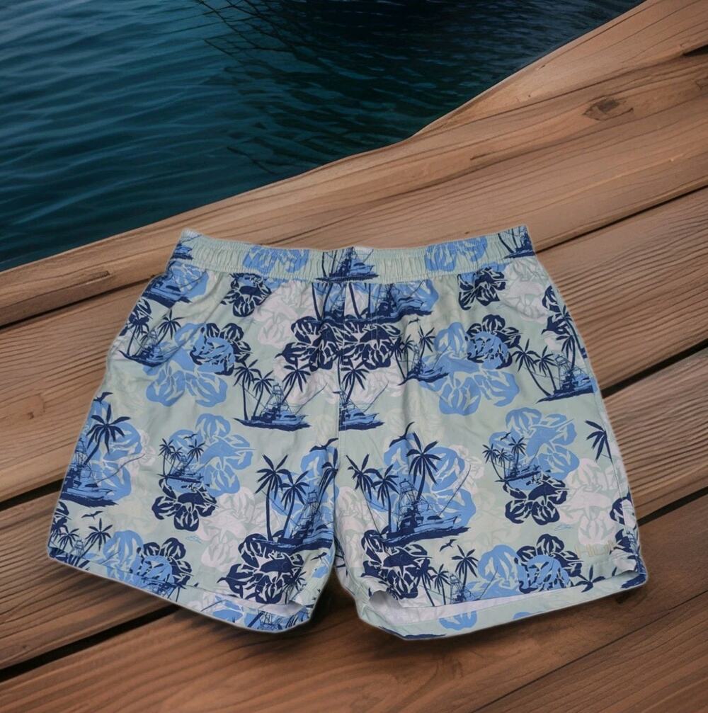 Huk Performance Fishing FISH BOAT Board Shorts Men XXL 2X Swim Trunks Suit